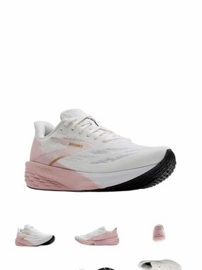 Brooks Women's Launch Running Shoe - White, Pink & Black